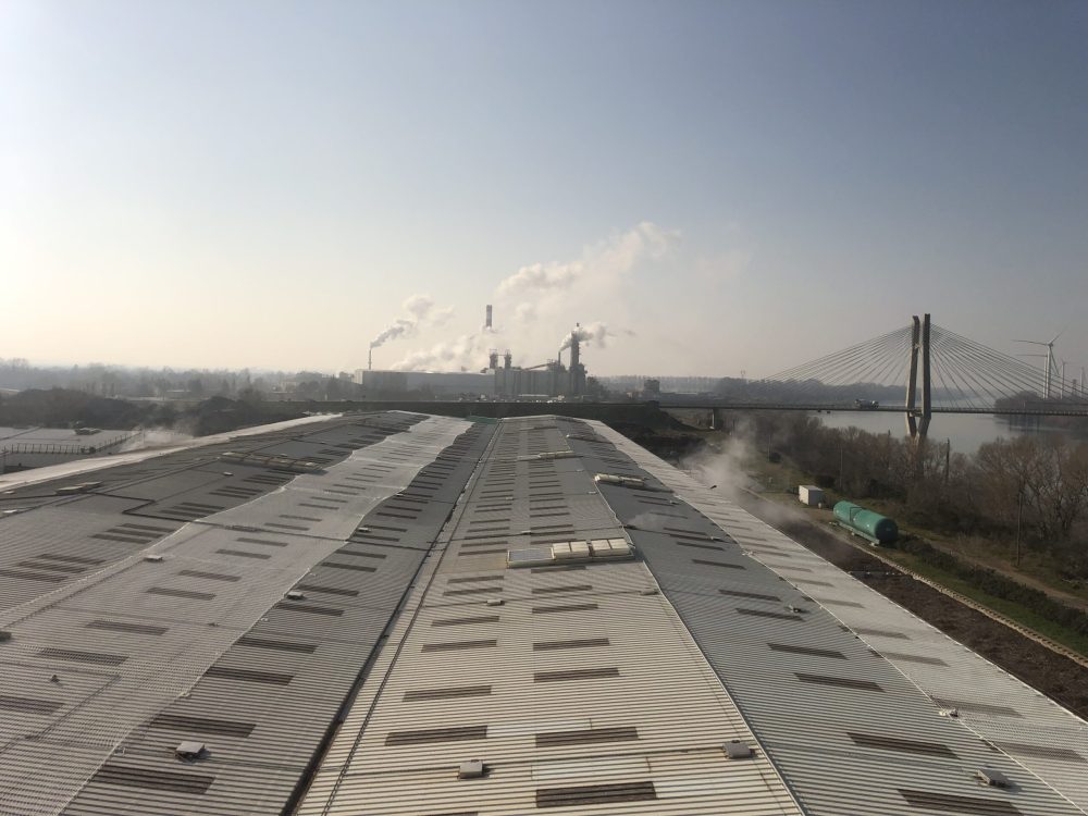 6000m² de filets contre l'envol des éléments de couverture dû au vent (ATC).